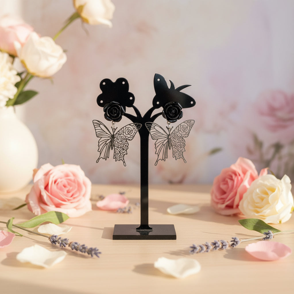 Boucles d’oreilles à clip papillon – bijoux féminins et élégants