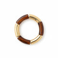 "Bracelet Agate résine vert doré bijou"