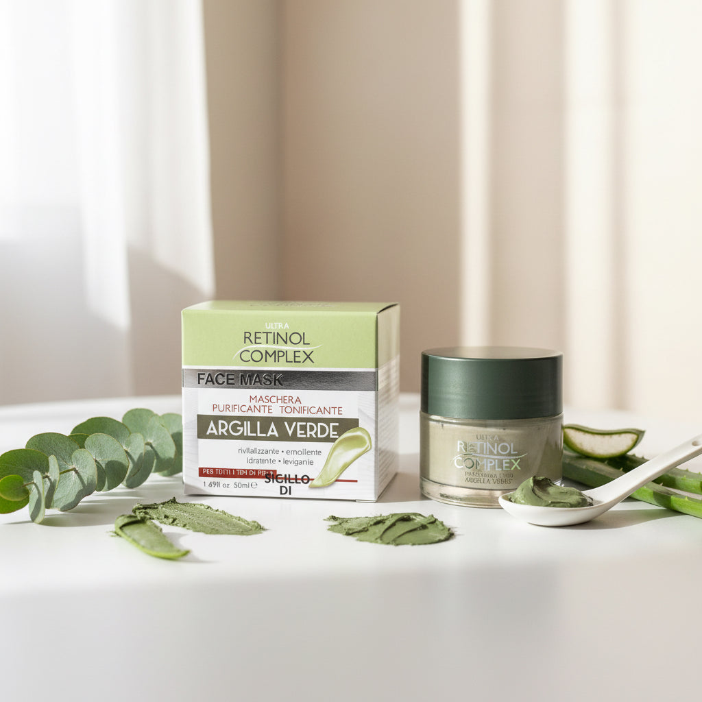 Masque argile verte purifiant peau nette"