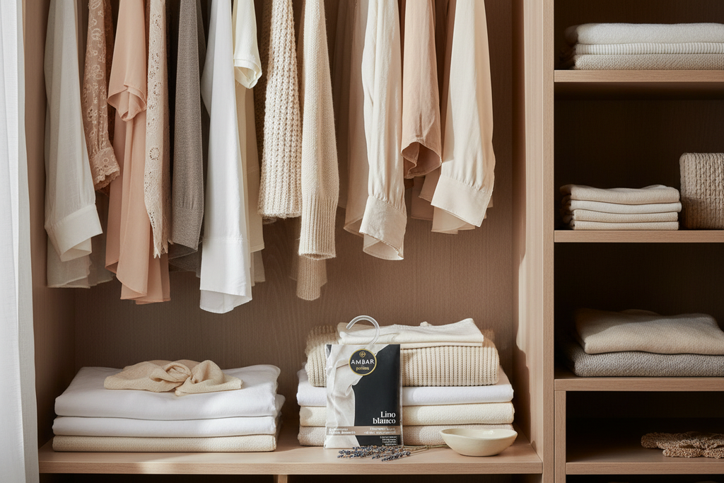 "Sachets parfumés armoire linge blanc frais"