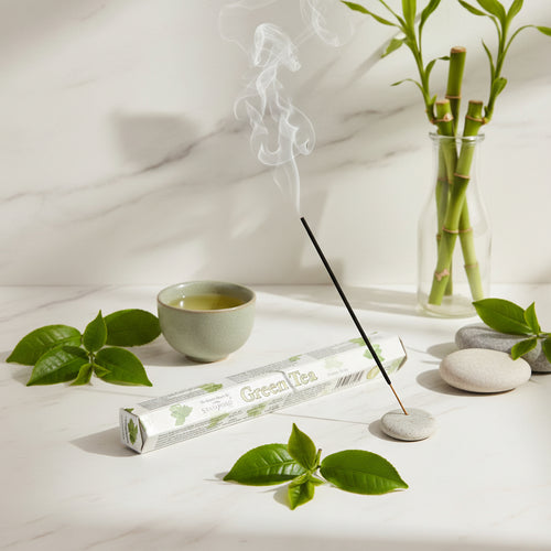 "Bâtonnets d'encens thé vert naturel relaxation"