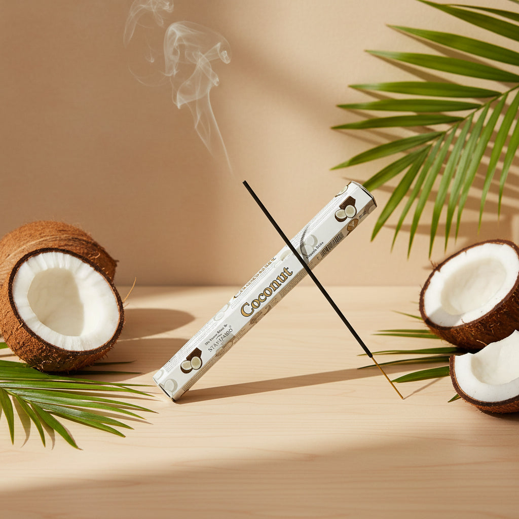 "Bâtonnets d'encens noix de coco naturel relaxation"