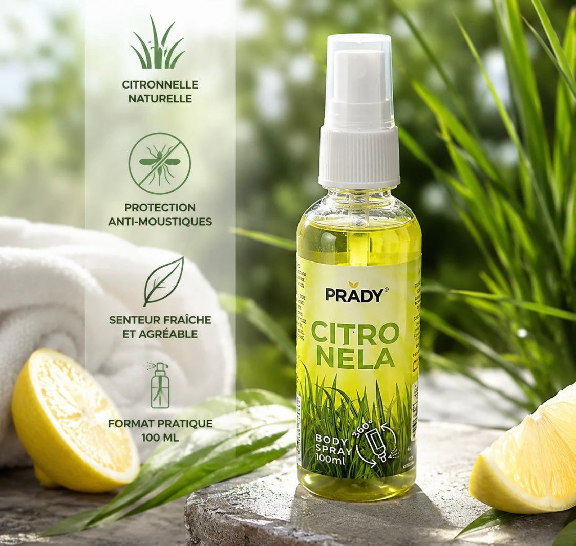 🦟🌿 SPRAY ANTI-MOUSTIQUES À LA CITRONNELLE – 100 ML 🌿🦟