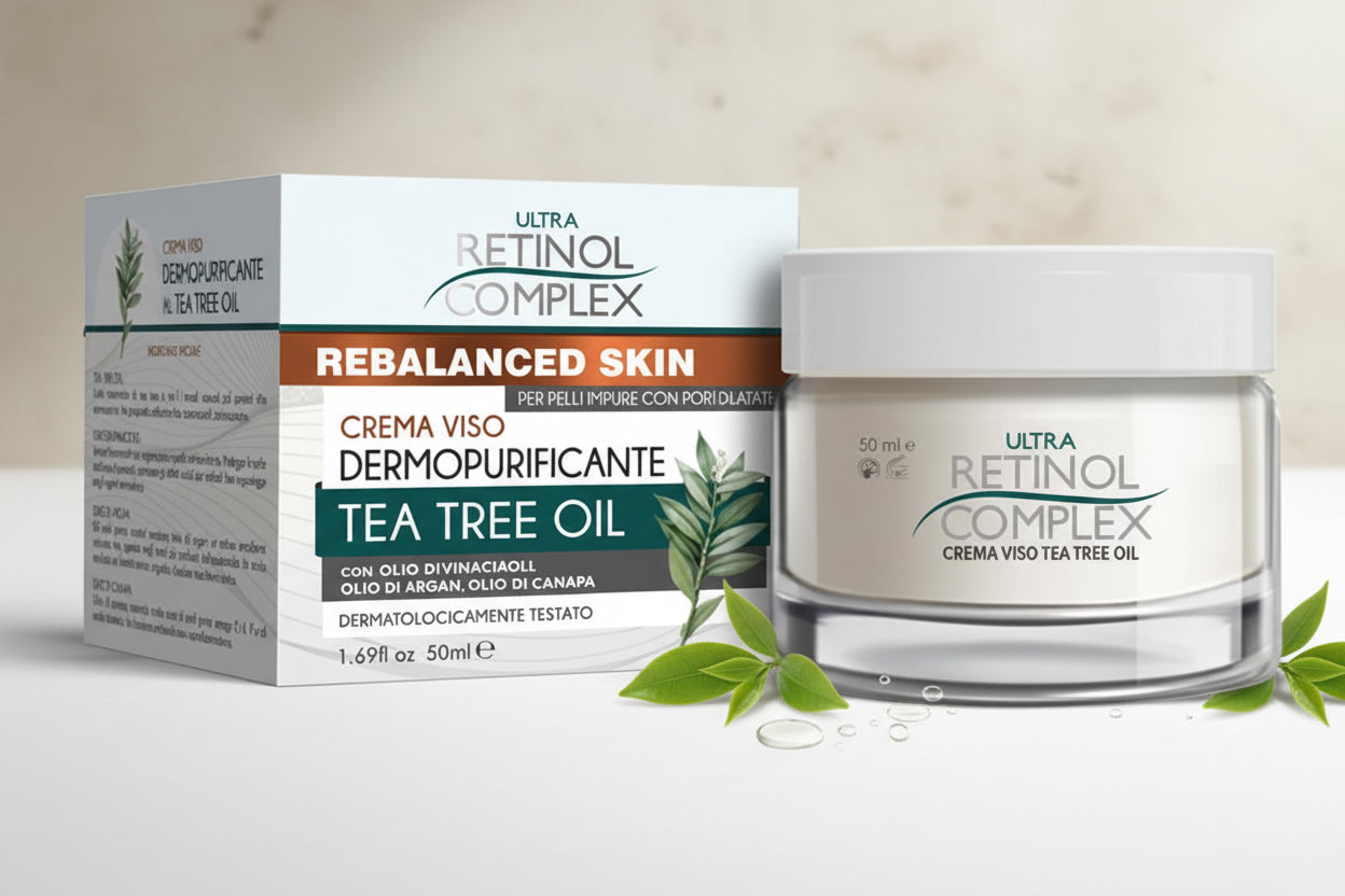 "Crème visage huile d'arbre à thé purifiante 50ml"