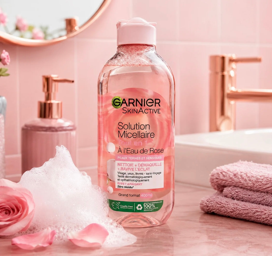 Garnier Solution Micellaire Tout-en-1 Eau de Rose – 400 ml