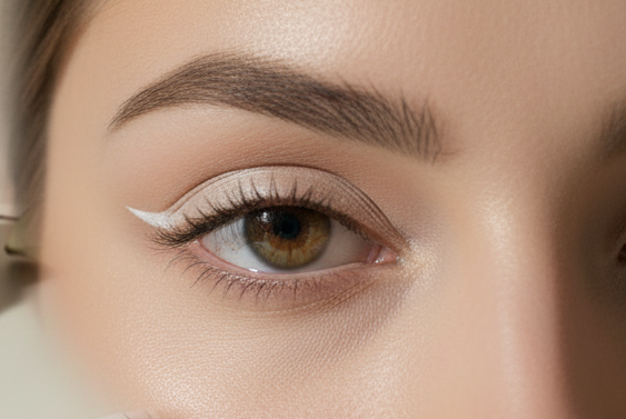 "Crayon eye-liner waterproof 24h blanc longue tenue"