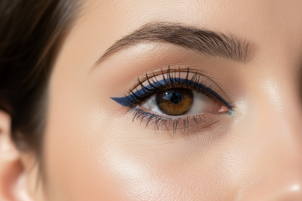 "Crayon eye-liner waterproof 24h bleu longue tenue"