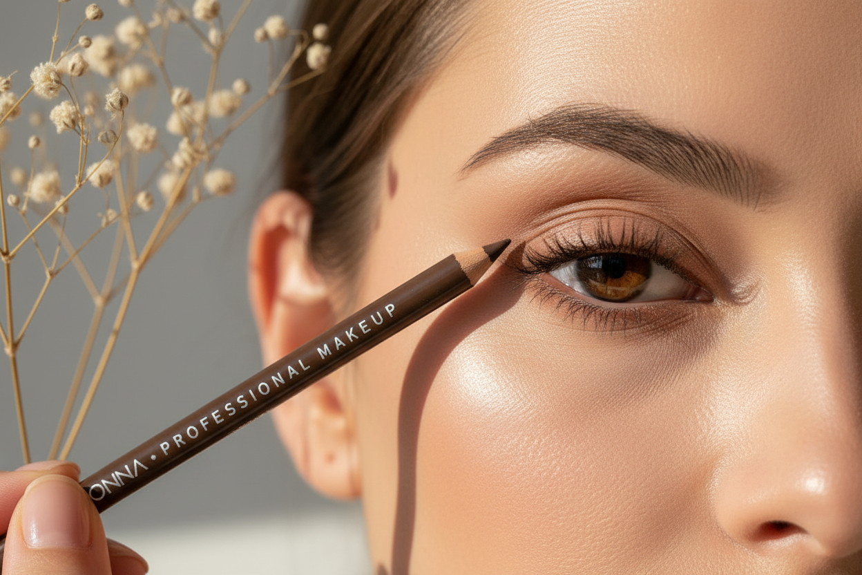 "Crayon eye-liner waterproof 24h marron longue tenue"