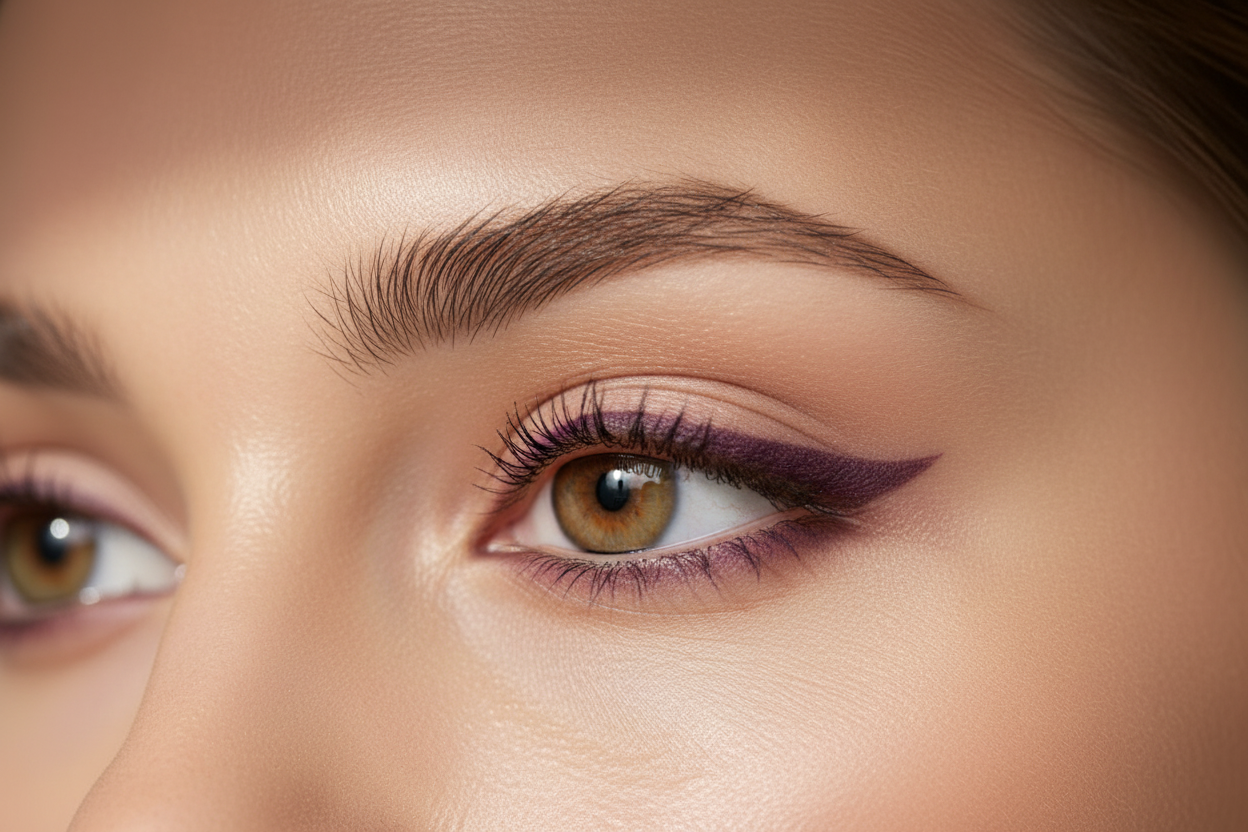 "Crayon eye-liner waterproof 24h violet mauve longue tenue"