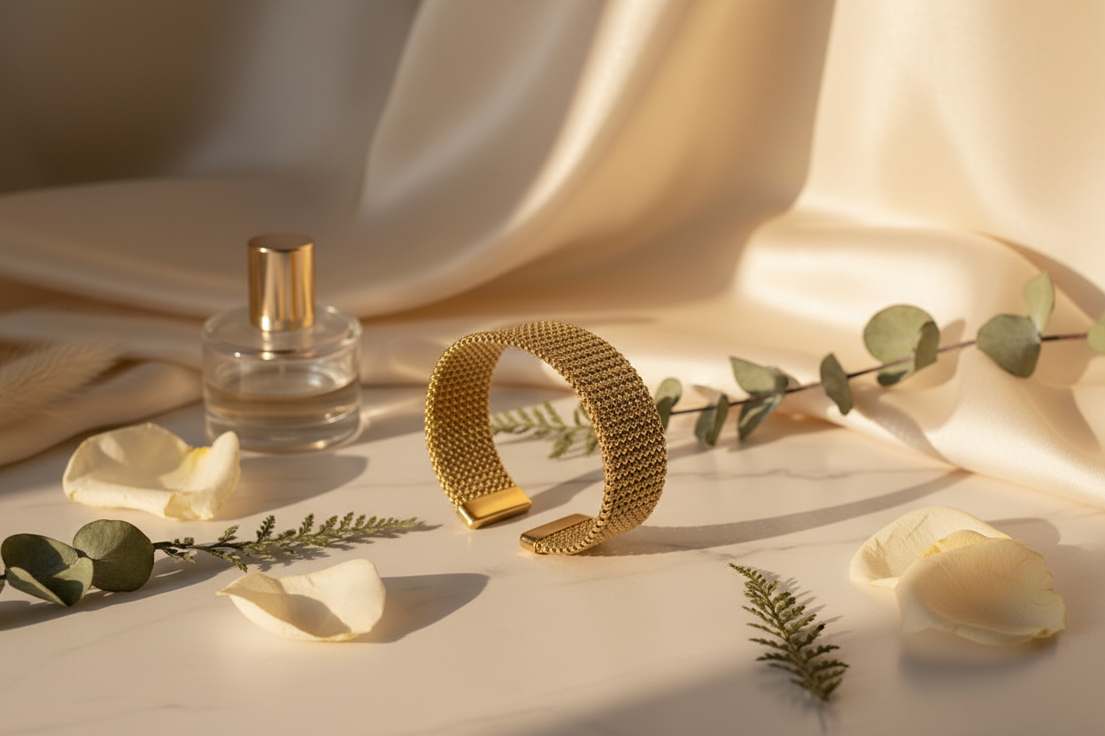 Bracelet manchette large - Rigide, ouvert et réglable